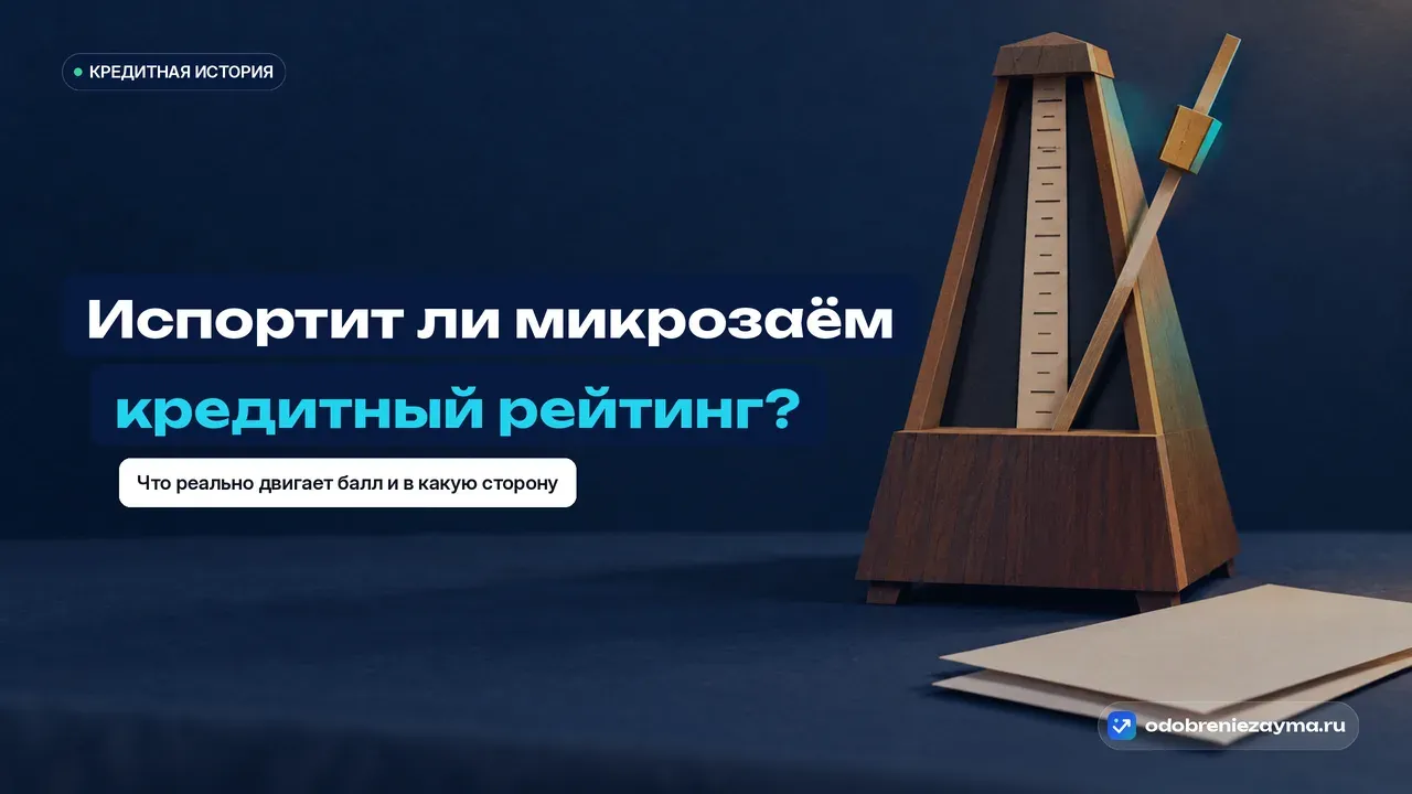 Деревянный метроном с поднятым латунным грузом и застывшим в движении маятником — метафора ровного ритма платежей, на котором держится кредитный рейтинг.