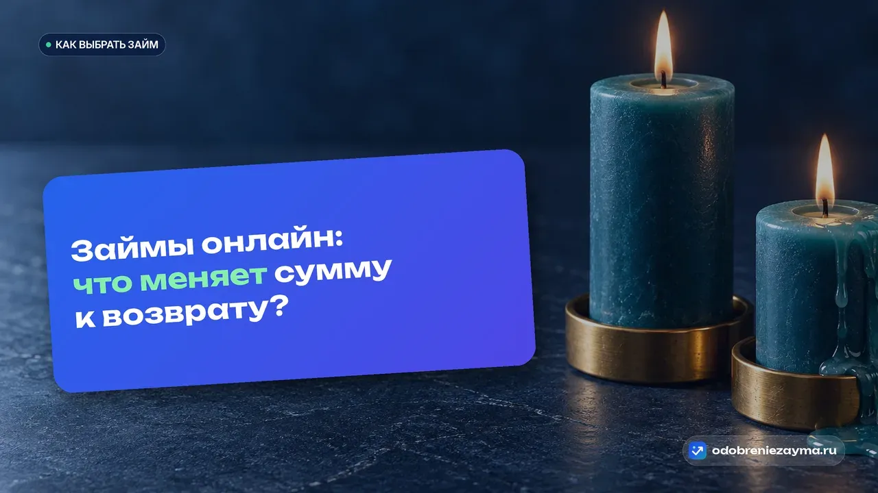 Две одинаковые по диаметру свечи в простых латунных подсвечниках на тёмно-синей столешнице: левая почти целая, правая оплыла вдвое и застыла тяжёлыми потёками воска